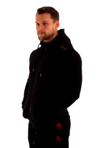 Astani wear full sleeve hooded jacket set black