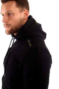Astani wear full sleeve hooded jacket black