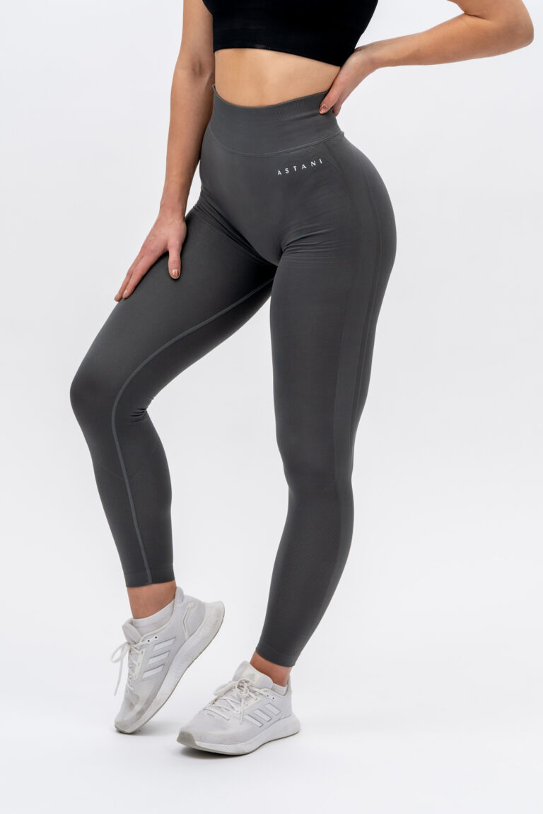Women's EVE Seamless Tights dark gray — front view, squat-proof high-waist