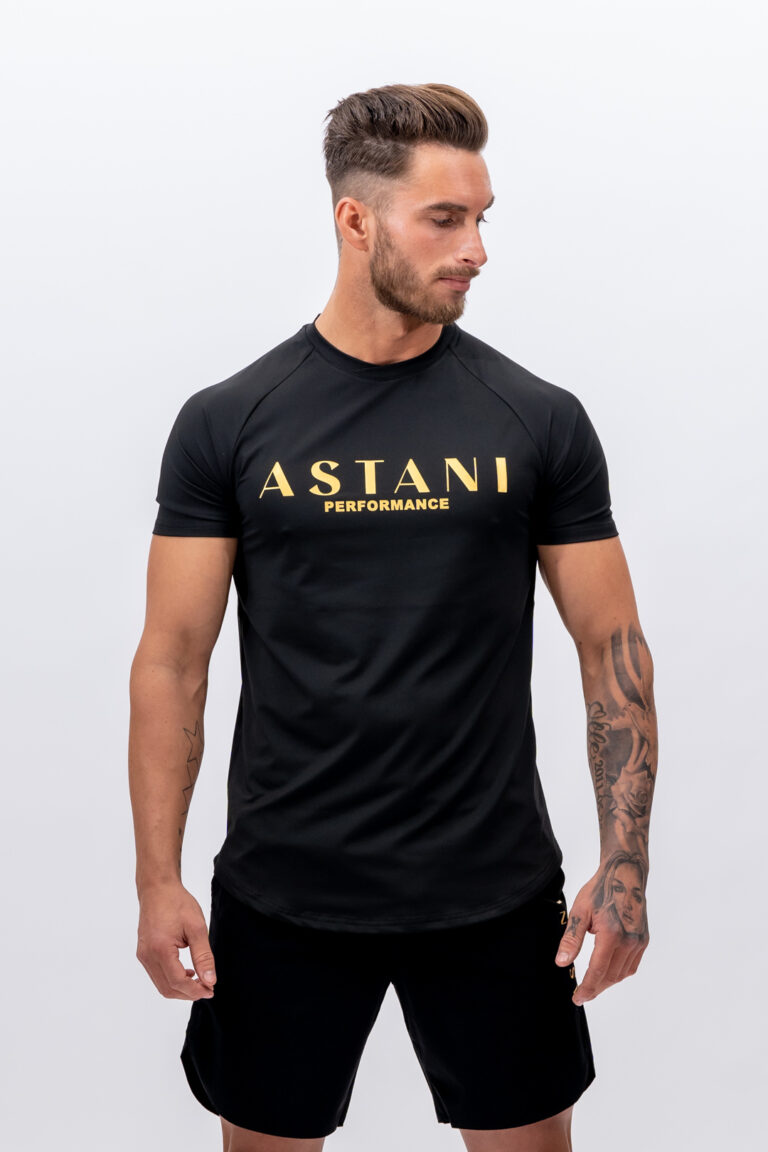 Men's FORZA Performance T-Shirt black — front view, athletic fit