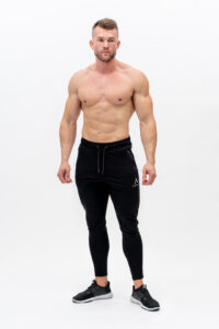 Fullbody Front Herr Svart Joggers Vincere