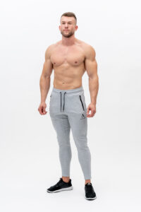 Fullbody Herr Grå Joggers Vincere