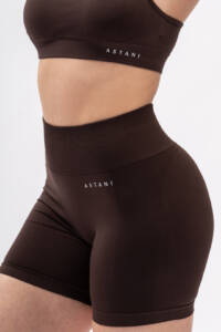 Bliss Dark Brown Scrunch Shorts 3