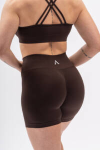 Bliss Dark Brown Scrunch Shorts 4