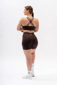 Bliss Dark Brown Scrunch Shorts 5