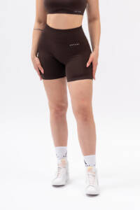 Bliss Dark Brown Scrunch Shorts 6