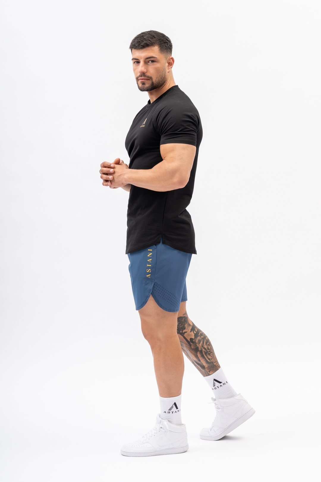 Code Black Cotton Stretch Workout Gym Lifestyle T-Shirt