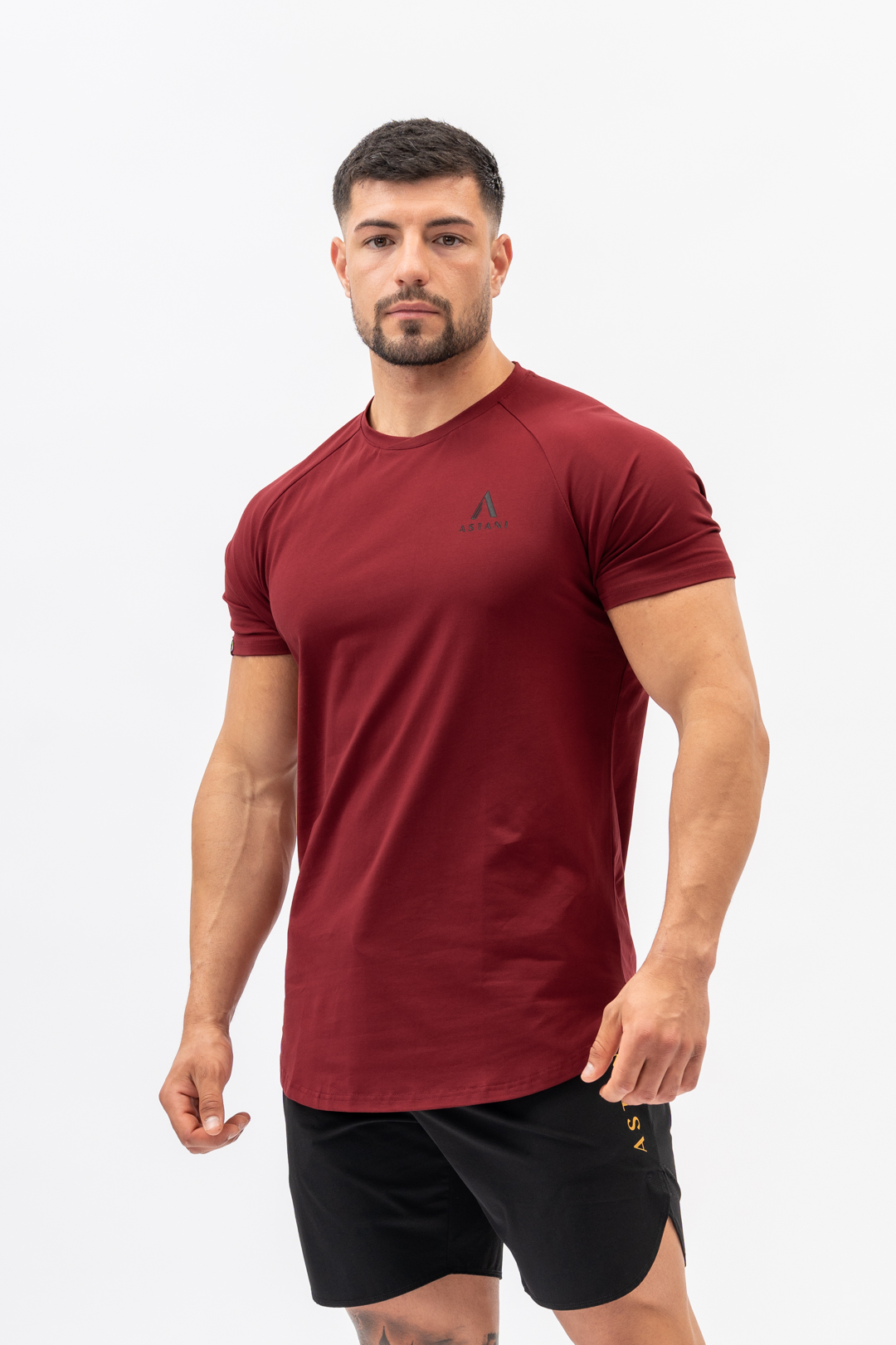 Code Burgundy Cotton Stretch Workout Gym Lifestyle T-Shirt