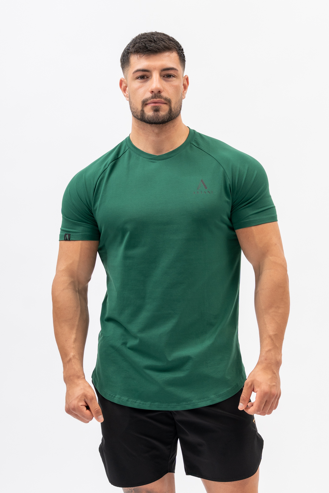 Code Dark Green Cotton Stretch Workout Gym Lifestyle T-Shirt