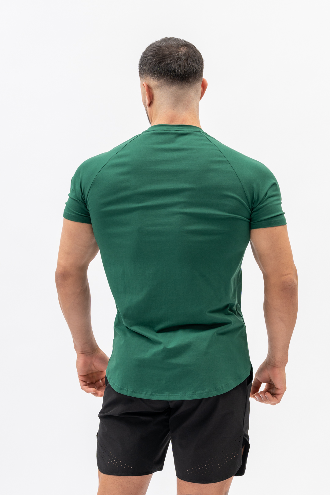 Code Dark Green Cotton Stretch Workout Gym Lifestyle T-Shirt