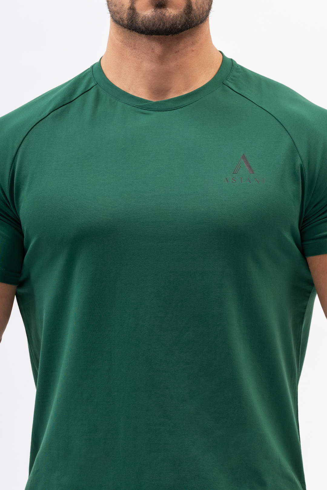 Code Dark Green Cotton Stretch Workout Gym Lifestyle T-Shirt