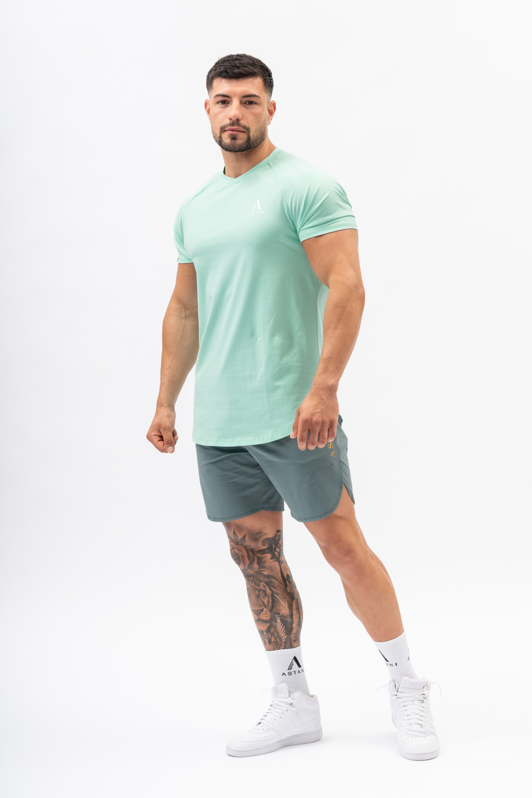 Code Mint Cotton Stretch Workout Gym Lifestyle T-Shirt