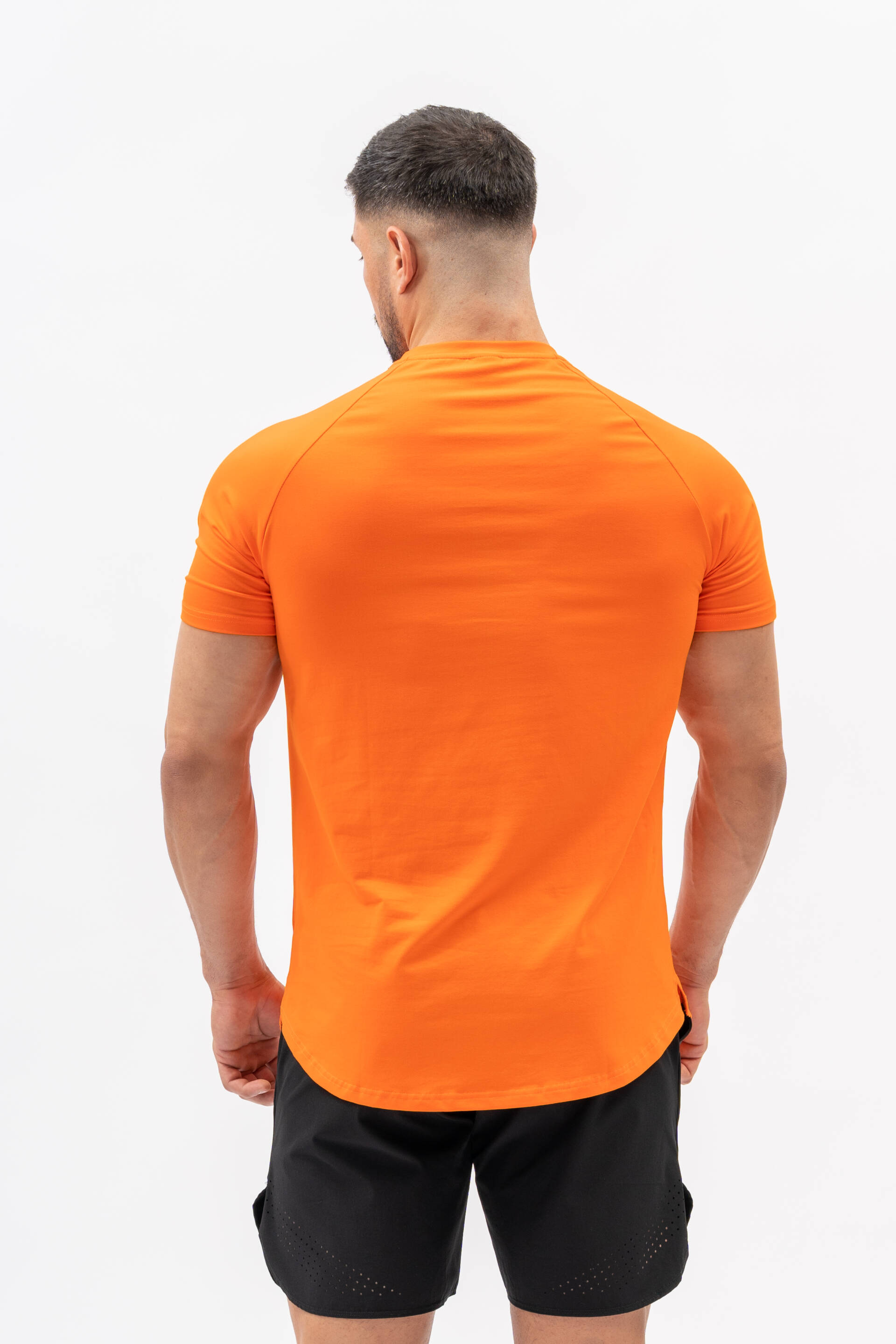 Code Orange Cotton Stretch Workout Gym Lifestyle T-Shirt