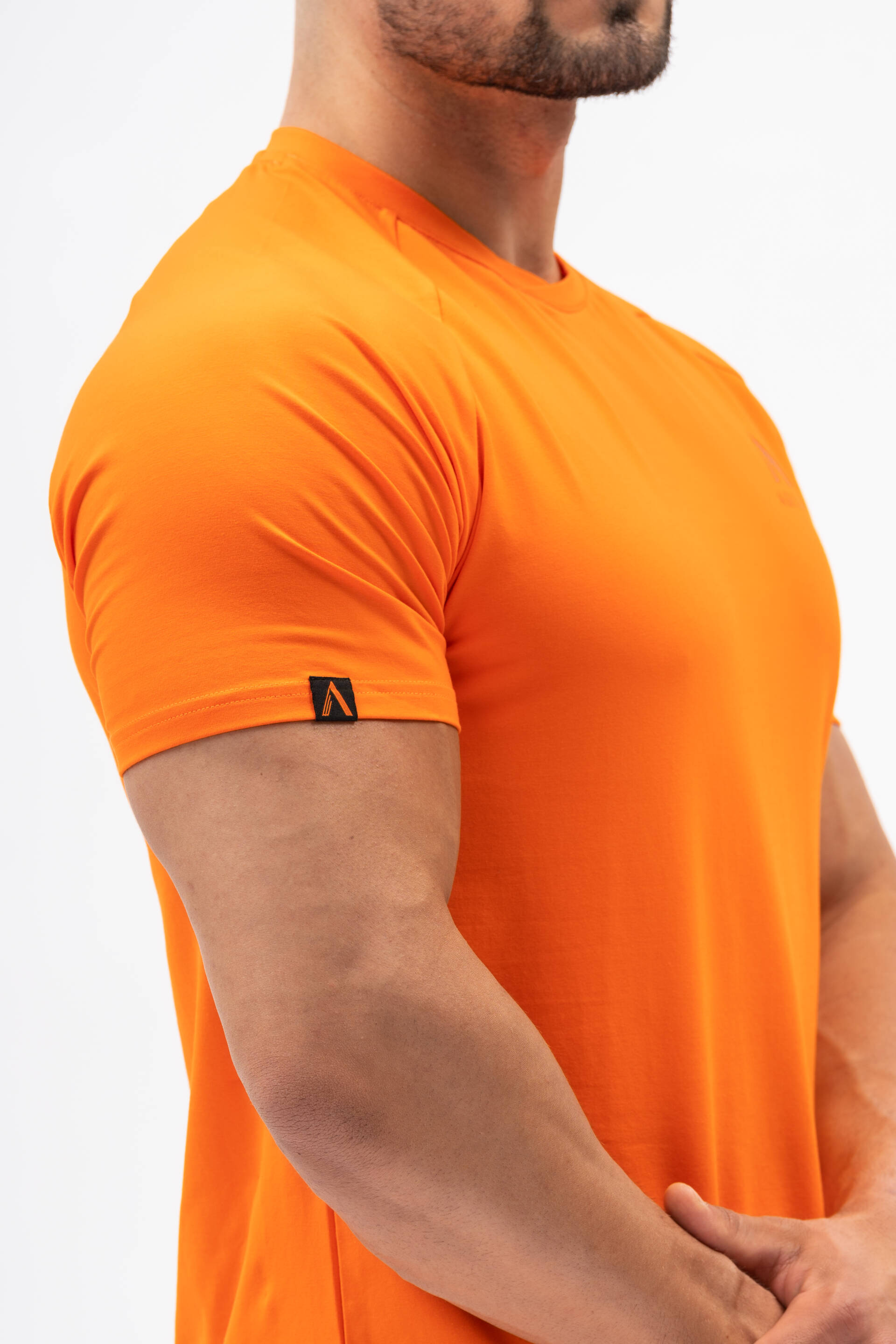 Code Orange Bomull Stretch Workout Gym Lifestyle T-Shirt