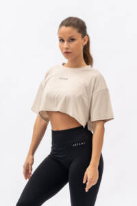 Triumph Cropped T-shirt Beige Astani Wear 2