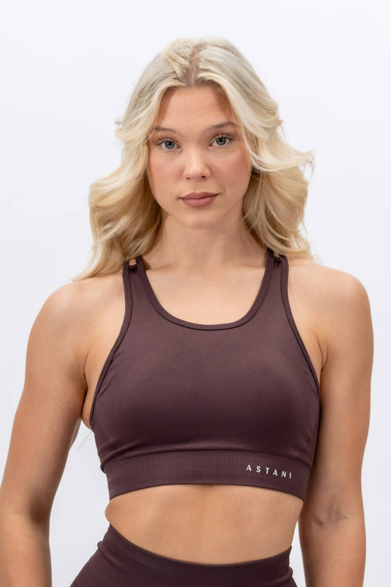 YAS Top Dark Brown — Astani Wear premium activewear
