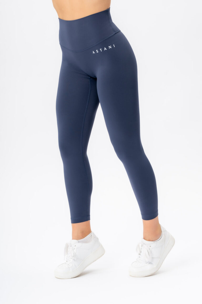 PEAK Tights Dark Blue — Astani Wear premium activewear