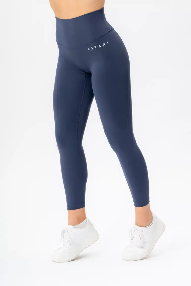 PEAK Tights Dark Blue — Astani Wear premium activewear