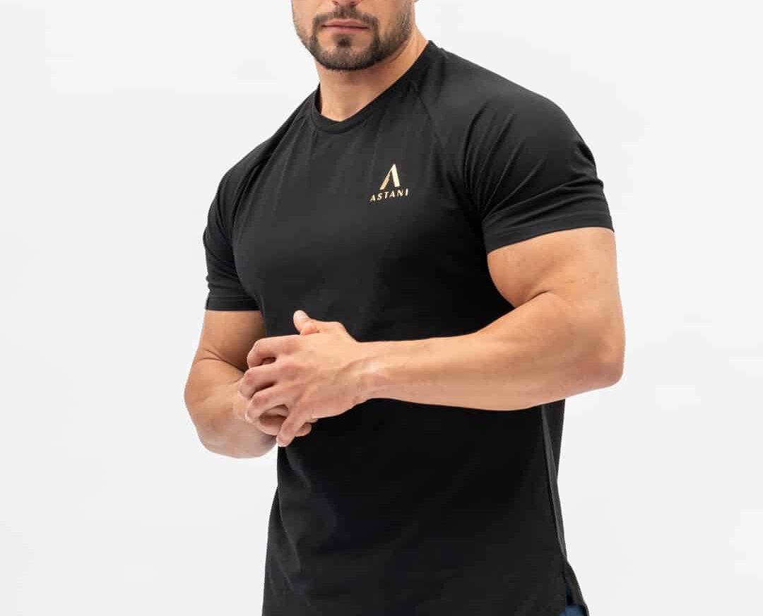 Astani men's black training t-shirt