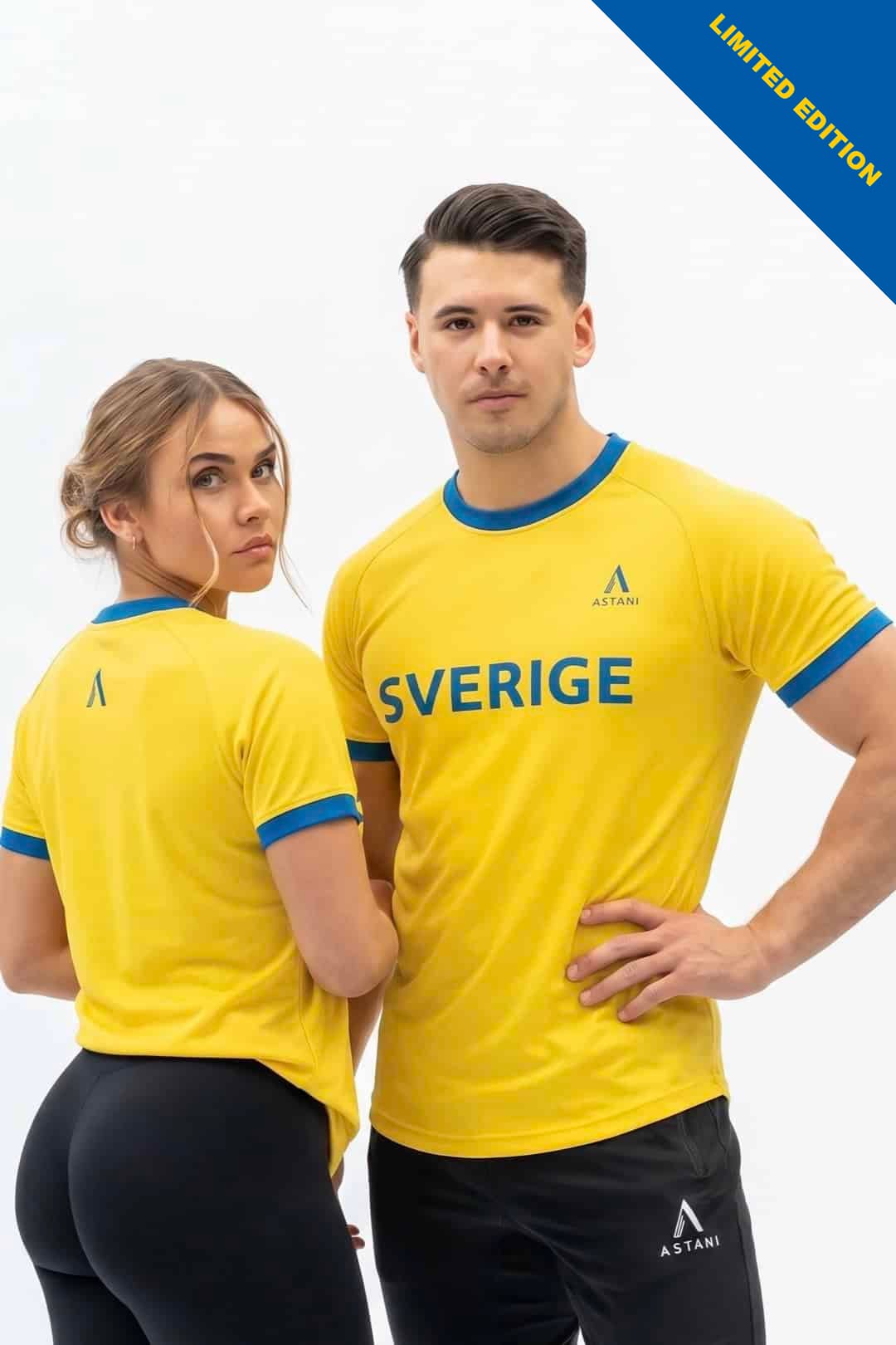 Sweden T-Shirt — limited edition unisex tee with "Sverige" print in Swedish flag colors